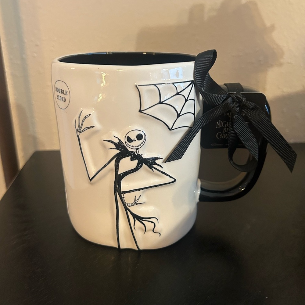 Jack Skellington White Mug with Black Handle